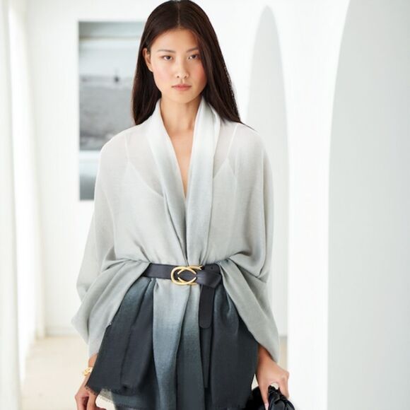 Scarve Cushnie Carly Ombre Print Scarf/Cover Up/Top - Picture 10 of 11